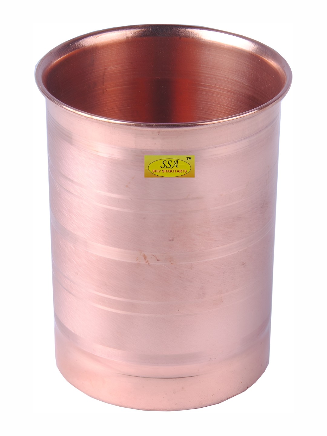 

Shivshakti Arts Brown Textured Copper Water Glass 300 Ml