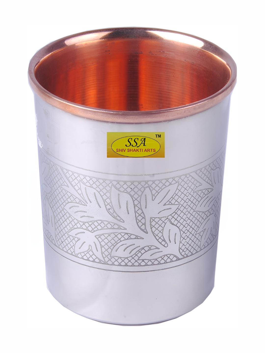 

Shivshakti Arts Steel Copper Easy To Clean Water Glass 250 ML