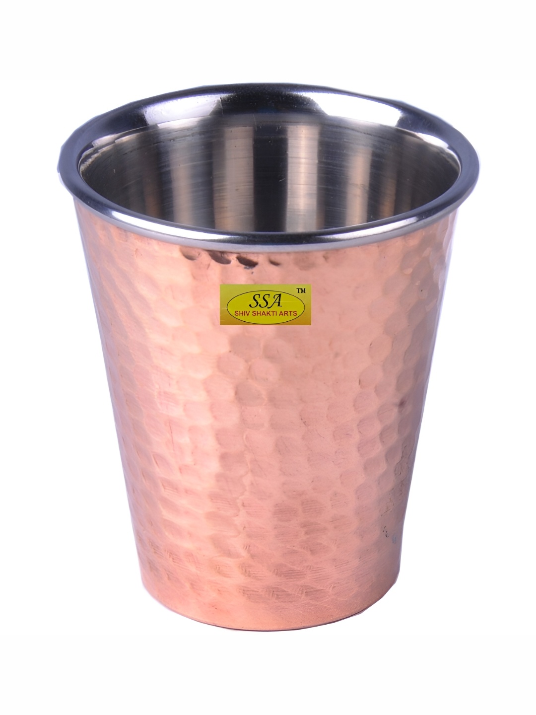 

Shivshakti Arts Brown Copper Easy To Clean Water Glass 300 ML