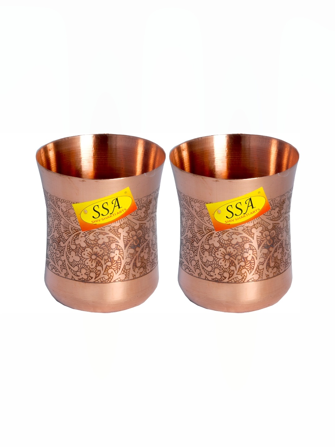 

Shivshakti Arts 2 Pieces Easy to Clean Copper Water Glass