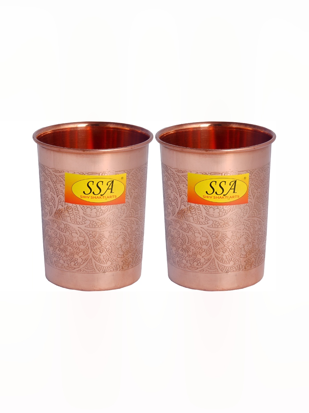 

Shivshakti Arts 2 Pieces Easy to Clean Copper Water Glass