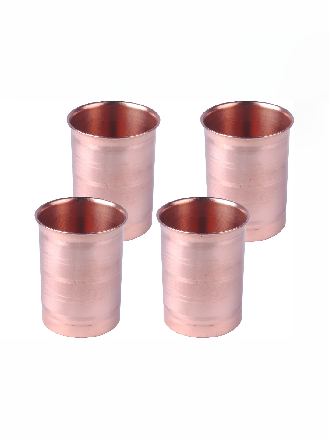 

Shivshakti Arts 4 Pieces Easy to Clean Copper Water Glass 300ml