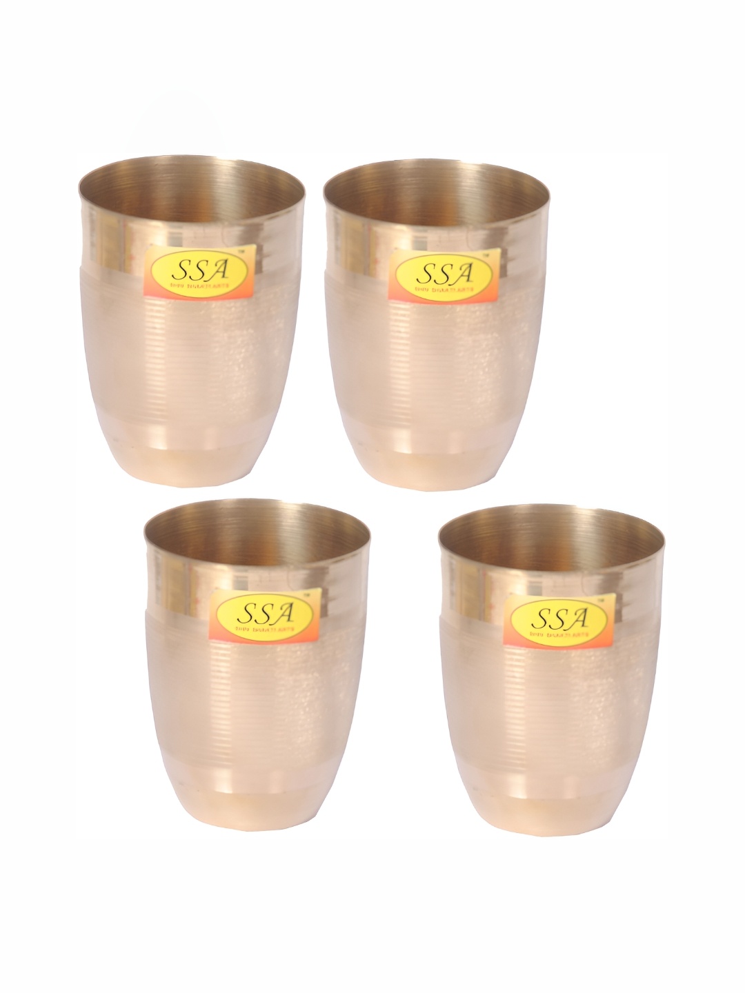 

Shivshakti Arts Brown 4 Pieces Easy to Clean Copper Water or Juice Glass