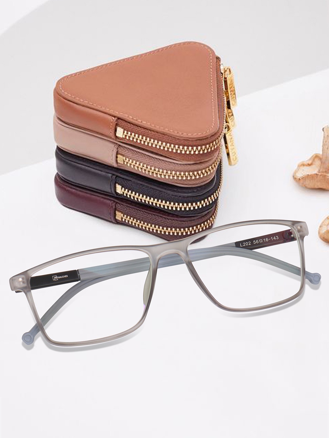 

Peter Jones Eyewear Unisex Full Rim Square Frames, Silver