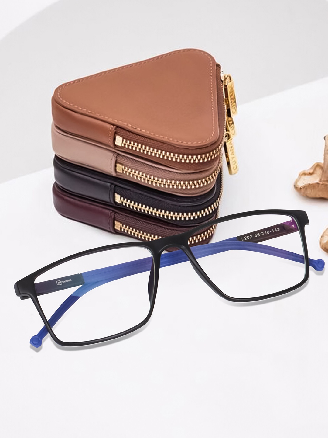 

Peter Jones Eyewear Unisex Full Rim Square Frames, Black