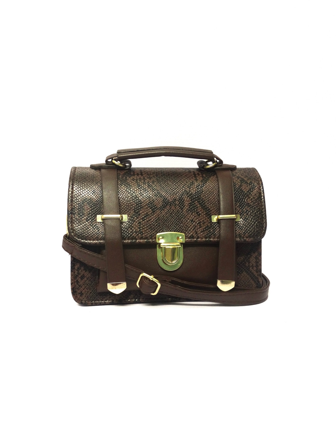 

CHRONICLE Textured Structured Sling Bag, Brown