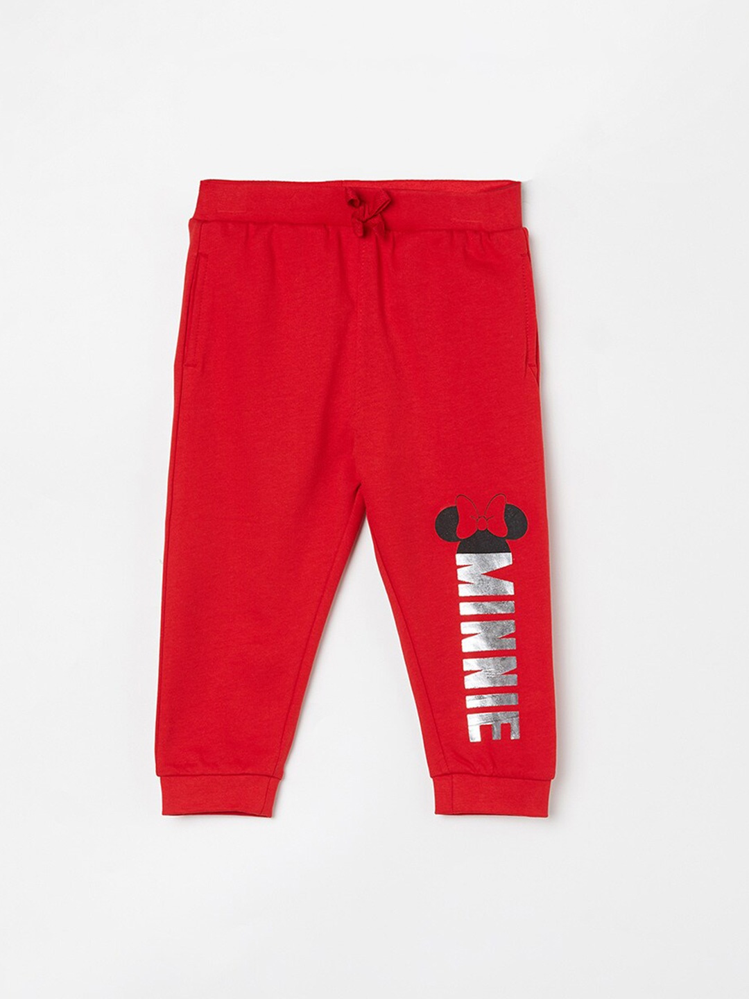 

Juniors by Lifestyle Girls Minnie Mouse Printed Pure Cotton Jogger, Red