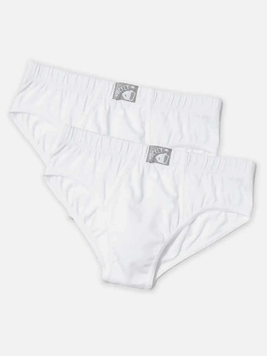 

Jockey Boys Pack Of 2 Super Combed Cotton Solid Briefs - 3035, White
