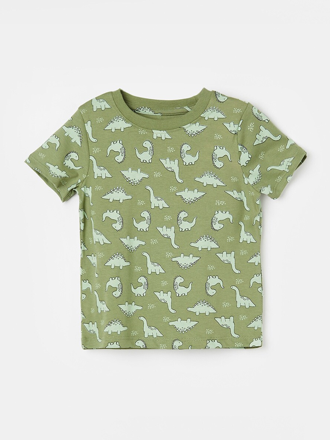 

Juniors by Lifestyle Boys Printed Round Neck Pockets Cotton T-shirt, Olive