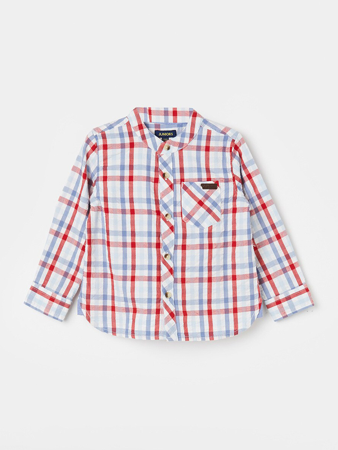 

Juniors by Lifestyle Boys Tartan Checks Opaque Cotton Casual Shirt, Pink