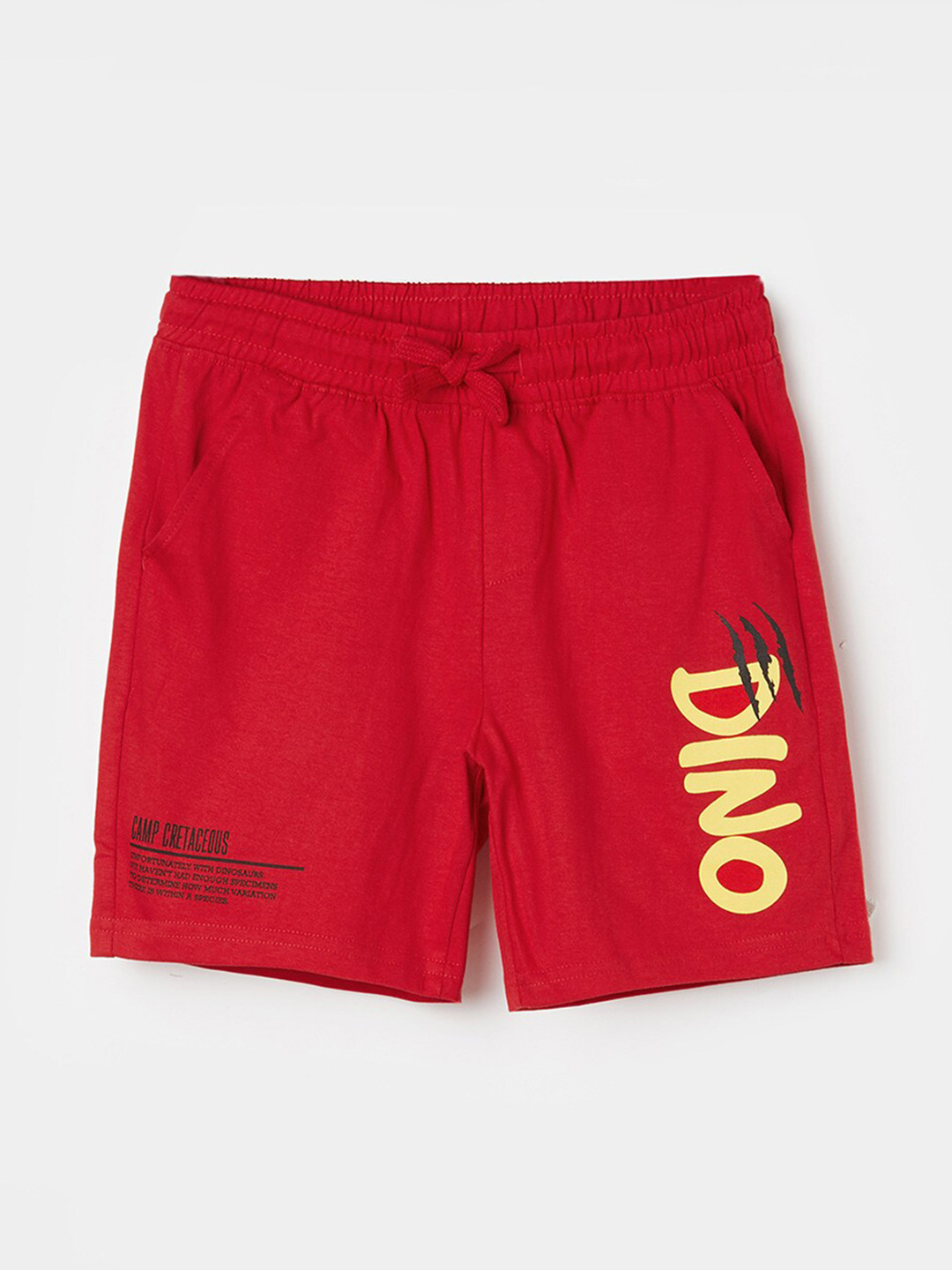 

Fame Forever by Lifestyle Boys Typography Printed Pure Cotton Shorts, Red