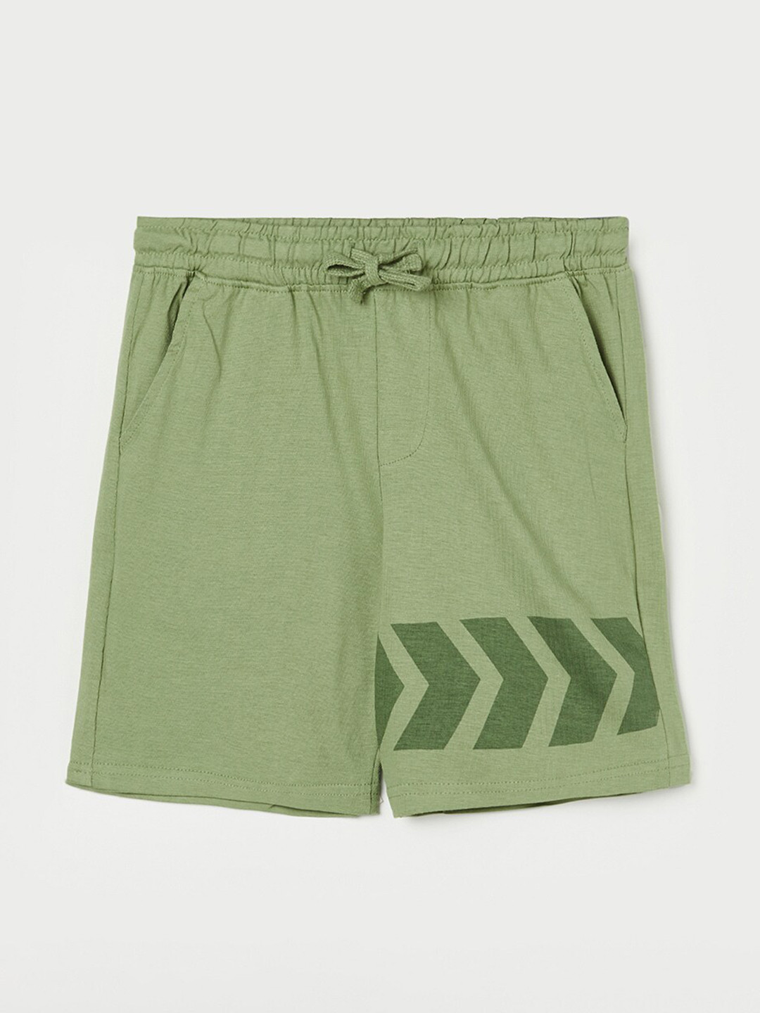 

Fame Forever by Lifestyle Boys Geometric Printed Pure Cotton Shorts, Olive