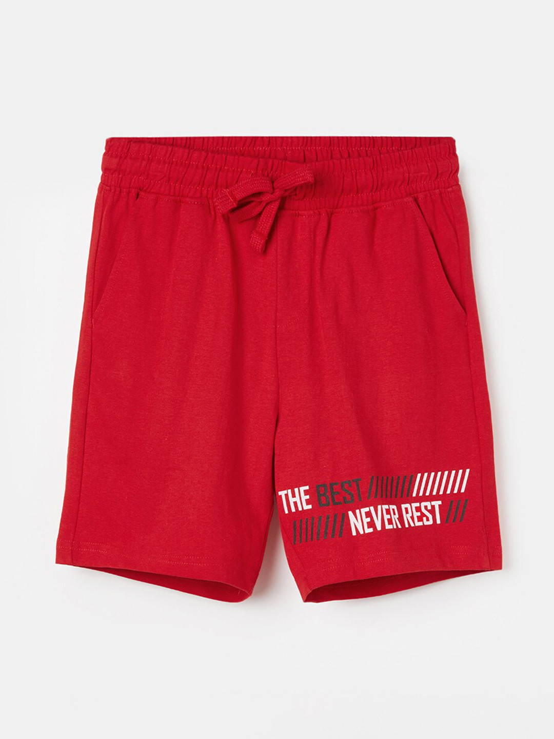 

Fame Forever by Lifestyle Boys Geometric Printed Pure Cotton Shorts, Red