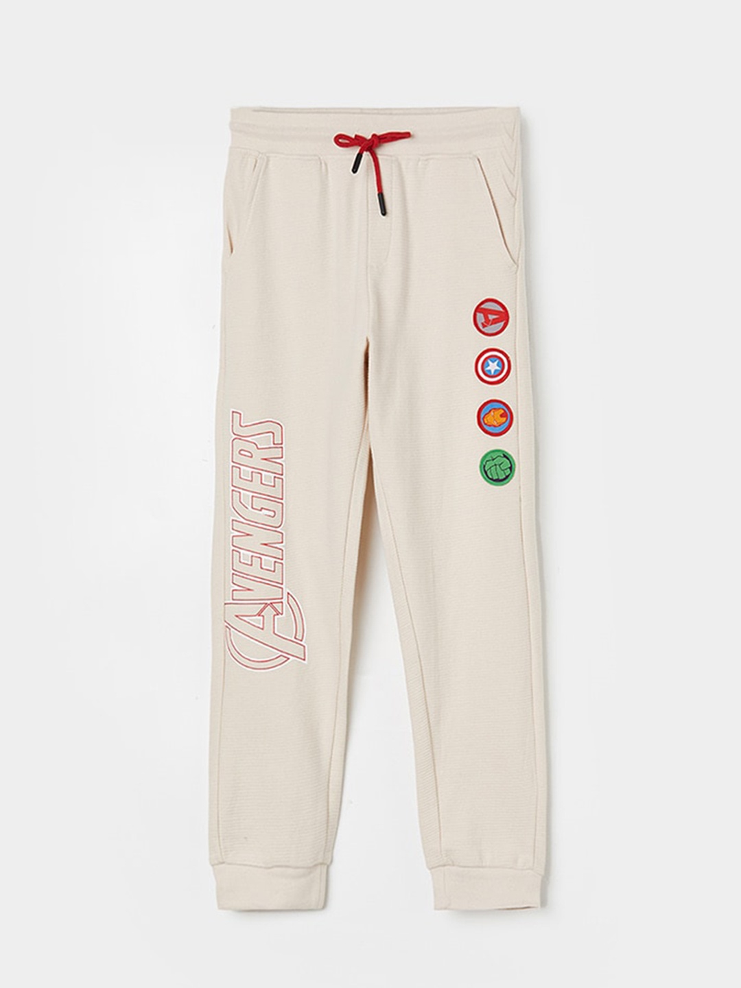 

Fame Forever by Lifestyle Boys Typography Printed Pure Cotton Joggers, Beige