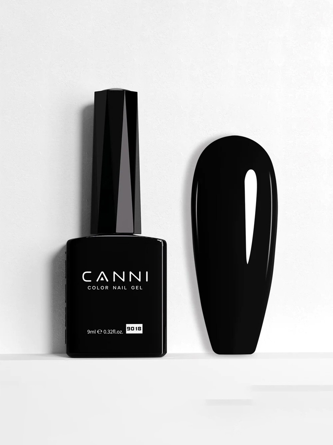 

CANNI Color Nail Gel UV LED Long Lasting Nail Polish 9ml - Shade 9018, Black