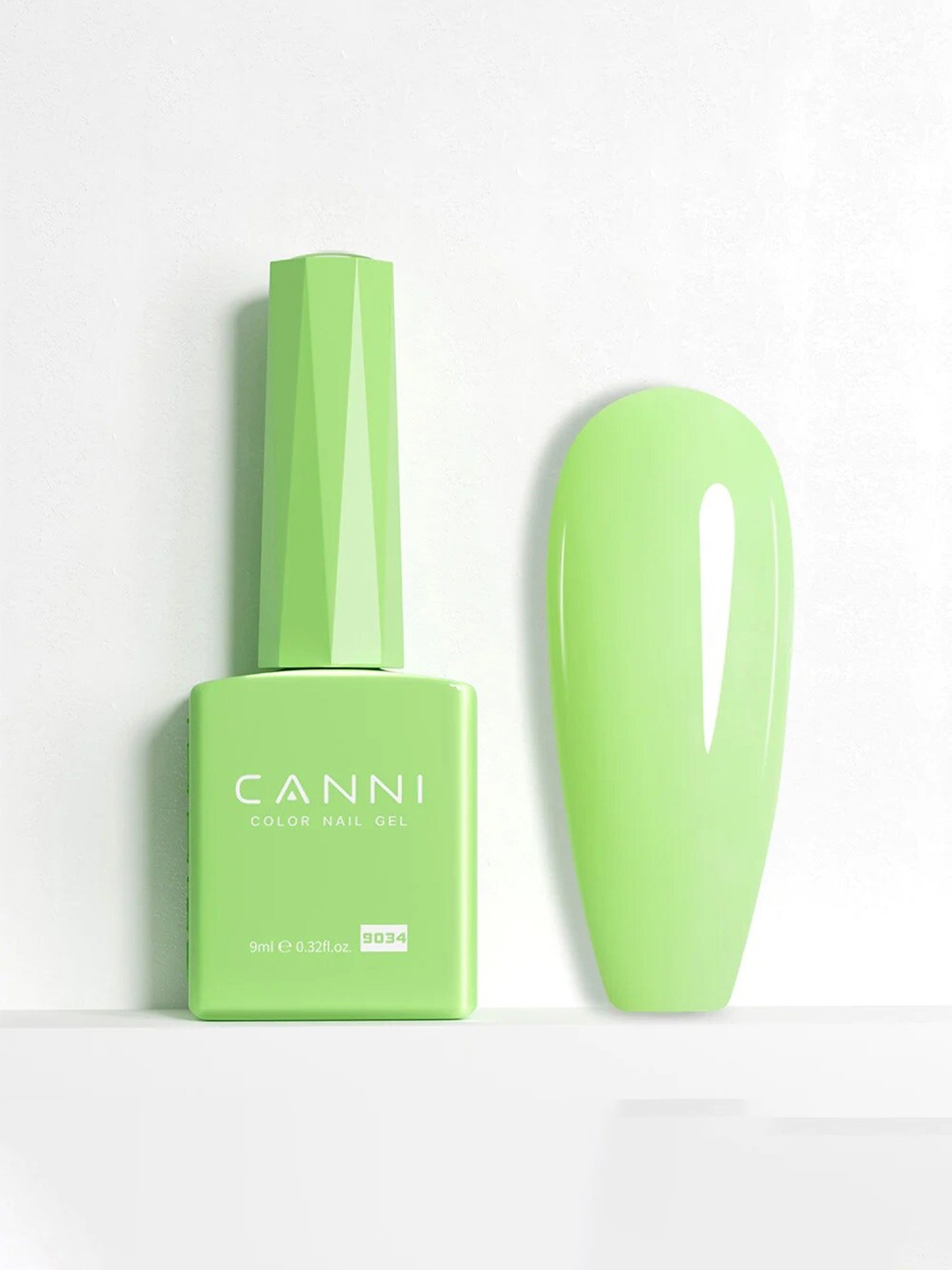 CANNI Color Nail Gel UV LED Long Lasting Nail Polish 9ml - Shade 9034, Green