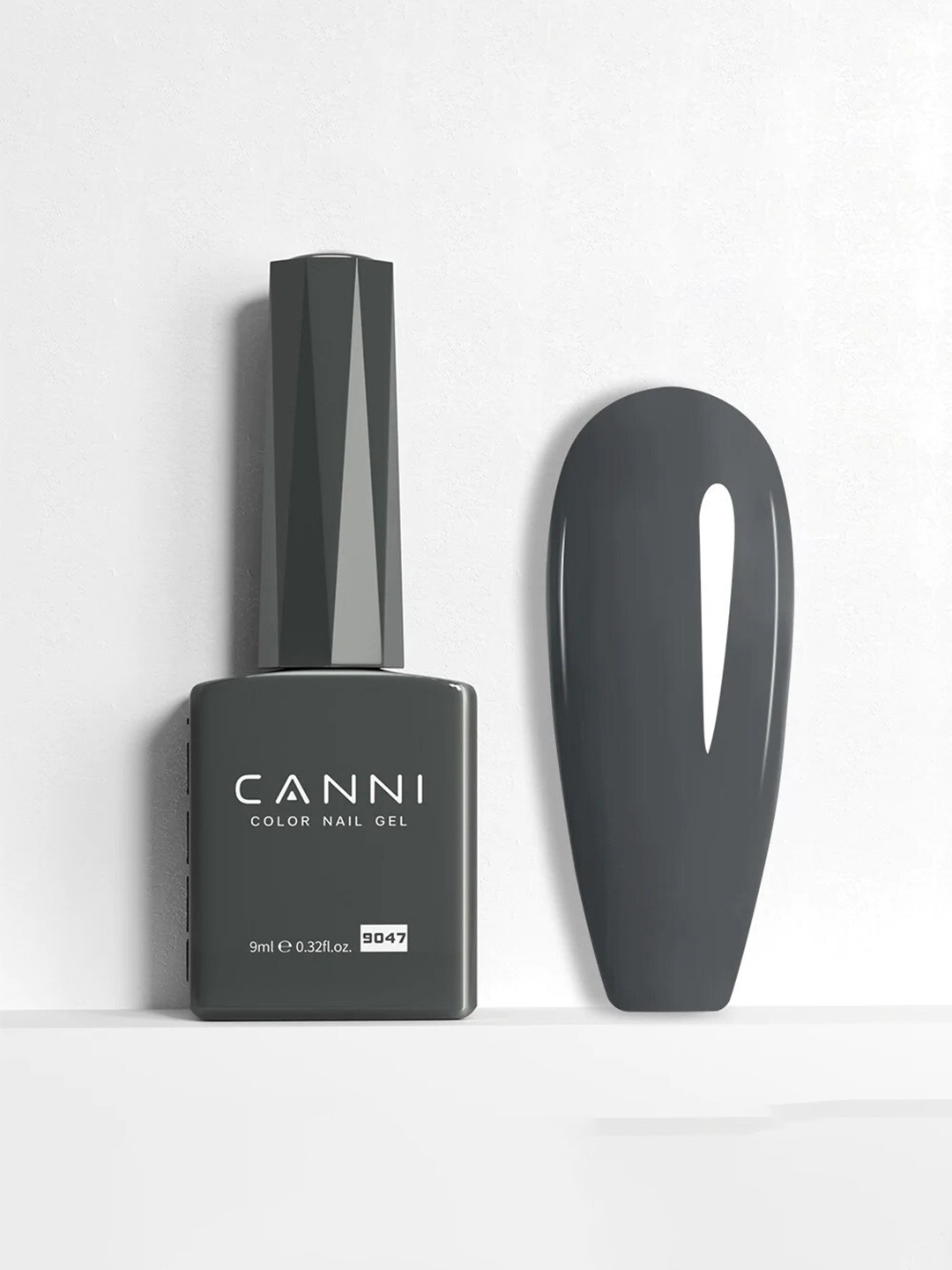 

CANNI Color Nail Gel UV LED Long Lasting Nail Polish 9ml - Shade 9047, Grey