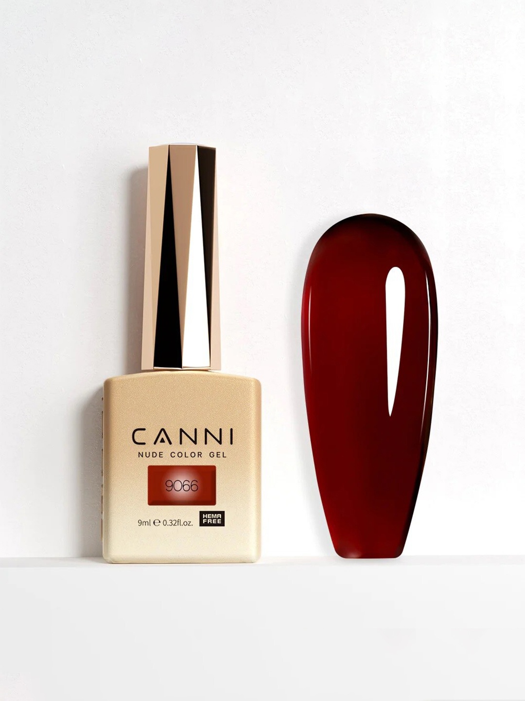 

CANNI Color Nail Gel UV LED Long Lasting Nail Polish 9ml - Shade 9066, Maroon