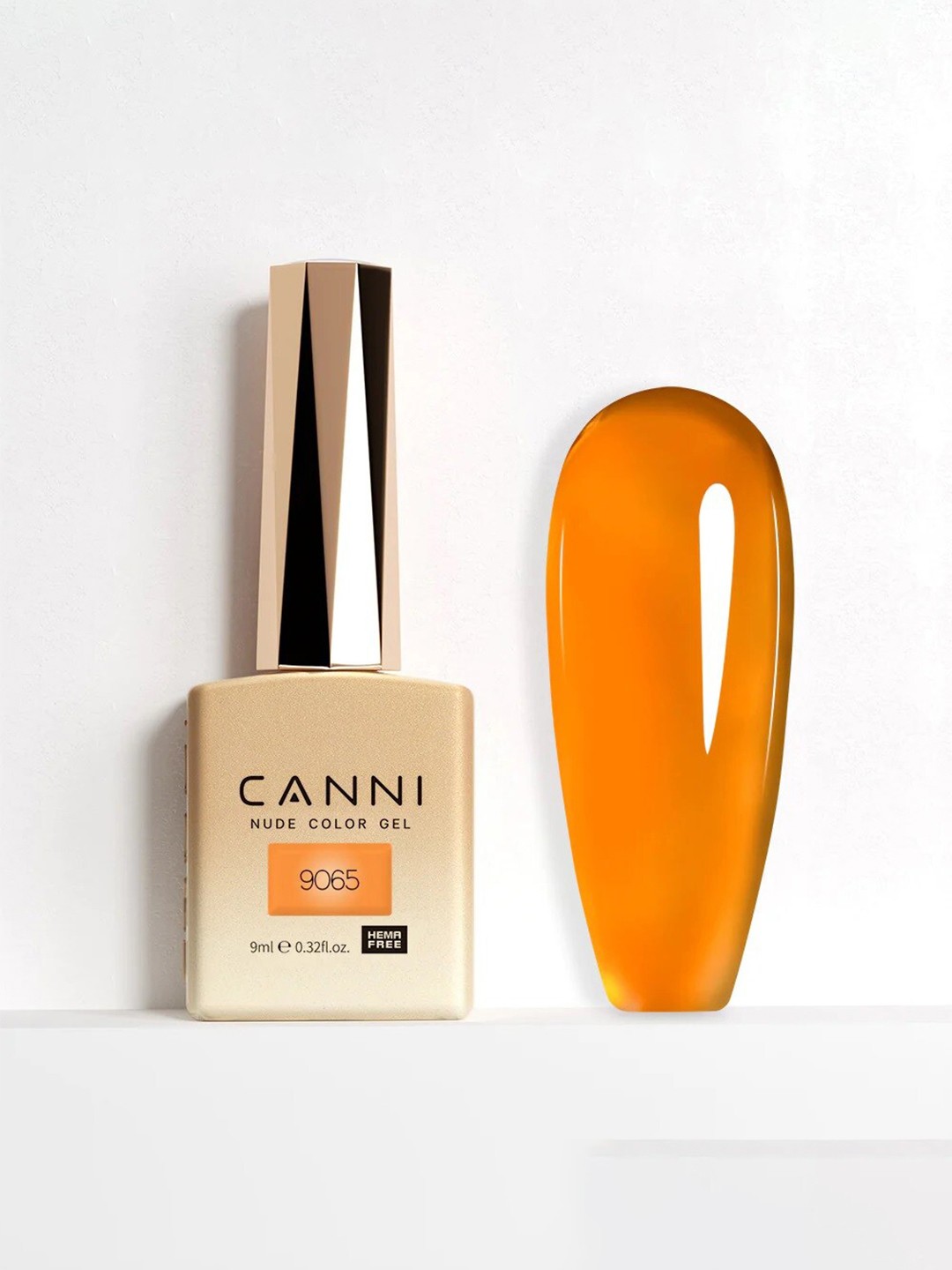 

CANNI Hema-Free Nude Color UV LED Nail Gel Polish 9ml - Shade 9065, Orange