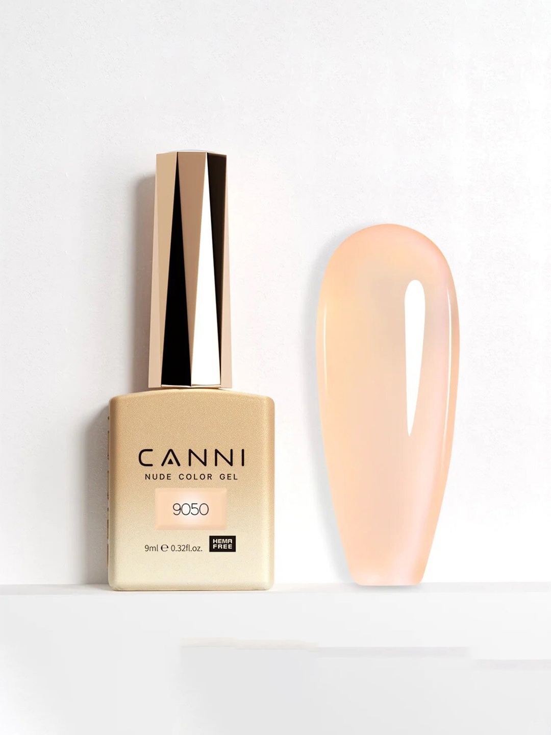 

CANNI Hema-Free Color UV LED Nail Gel Polish 9ml - Shade 9050, Peach