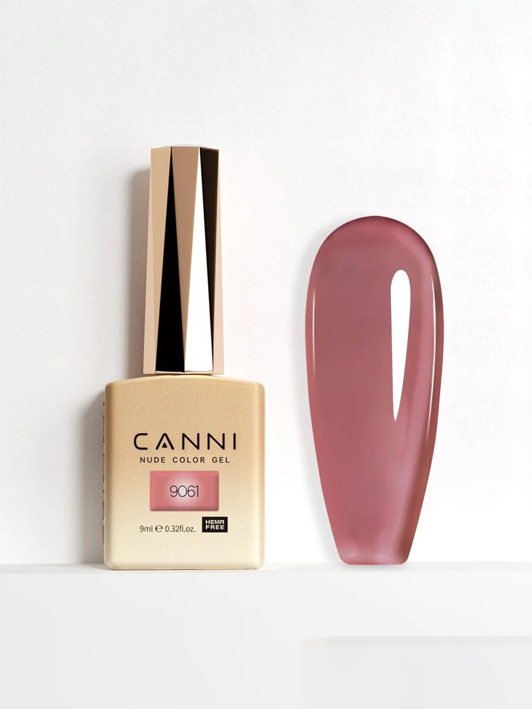 

CANNI Hema-Free Color UV LED Nail Gel Polish 9ml - Shade 9061, Mauve