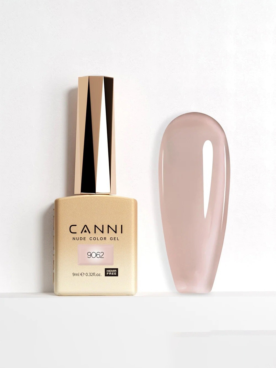 

CANNI Hema-Free Color UV LED Nail Gel Polish 9ml - Shade 9062, Nude