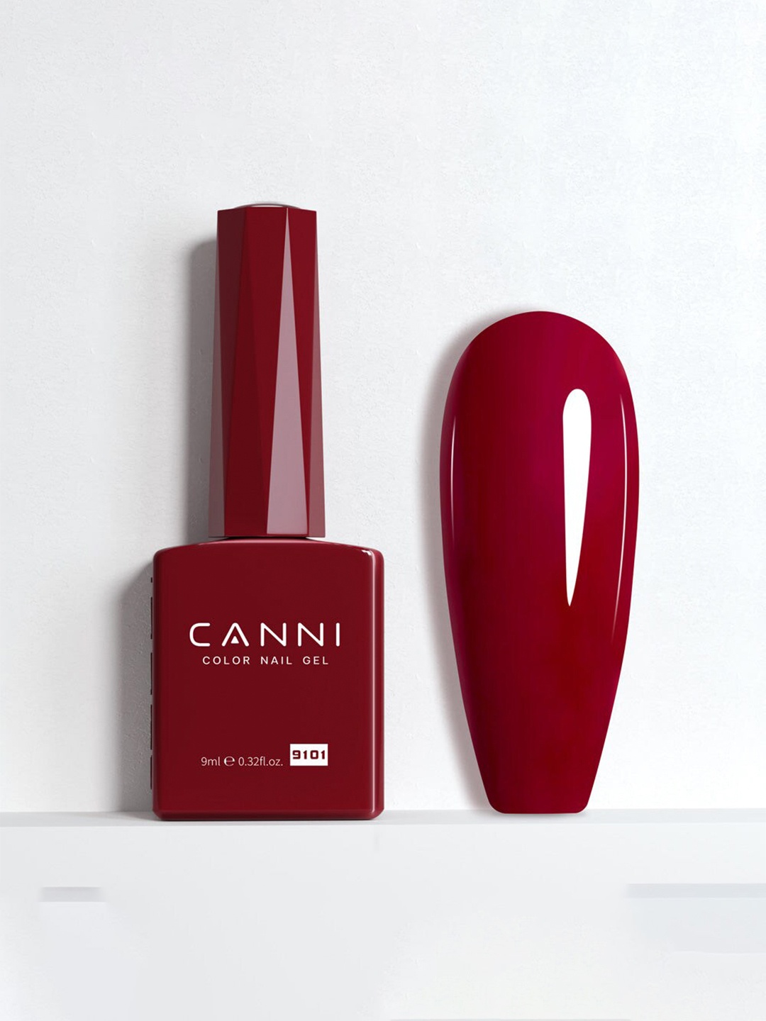 

CANNI Color Nail Gel UV LED Long Lasting Nail Polish 9ml - Shade 9101, Maroon