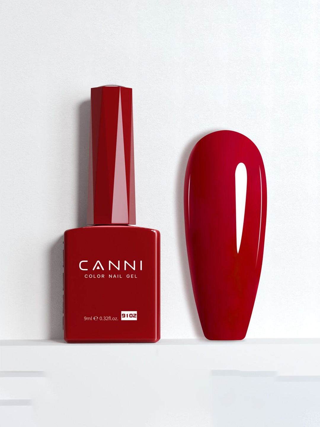 

CANNI Color Nail Gel UV LED Long Lasting Nail Polish 9ml - Shade 9102, Red