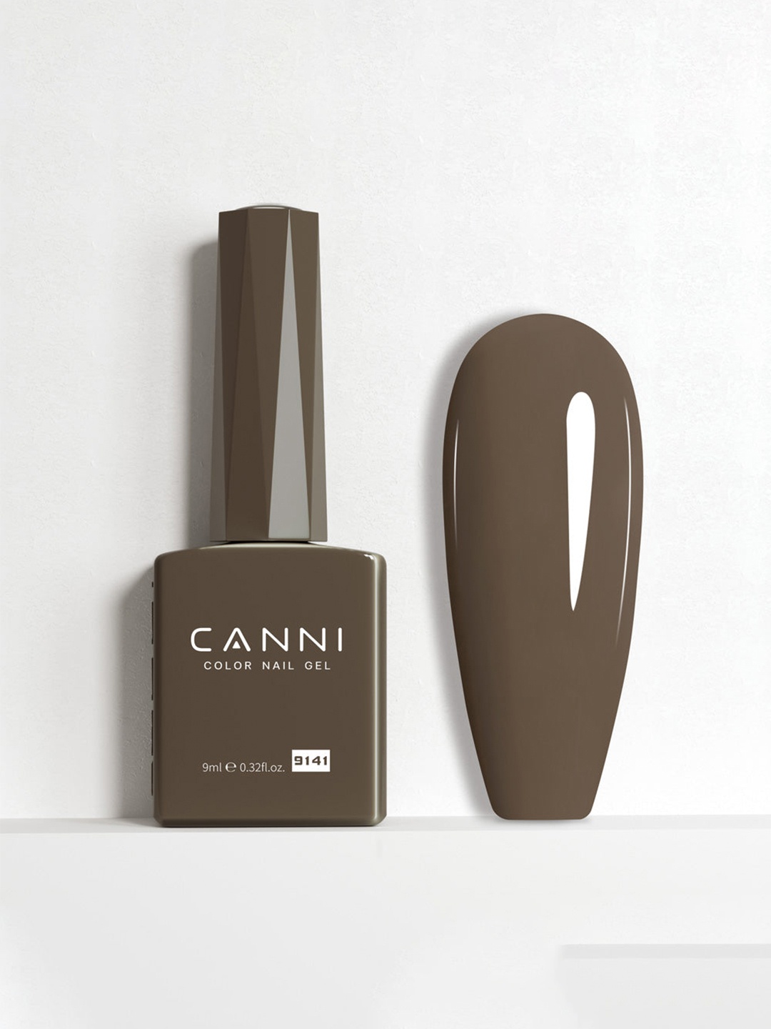 

CANNI Color Nail Gel UV LED Long Lasting Nail Polish 9ml - Shade 9141, Brown
