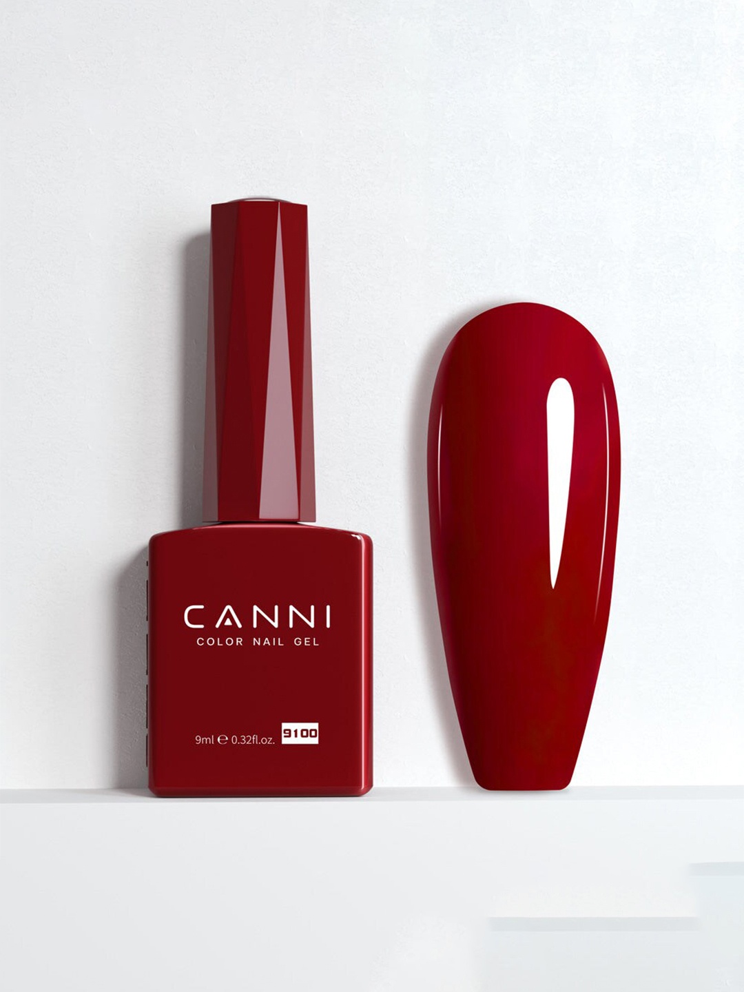 

CANNI Color Nail Gel UV LED Long Lasting Nail Polish 9ml - Shade 9100, Maroon