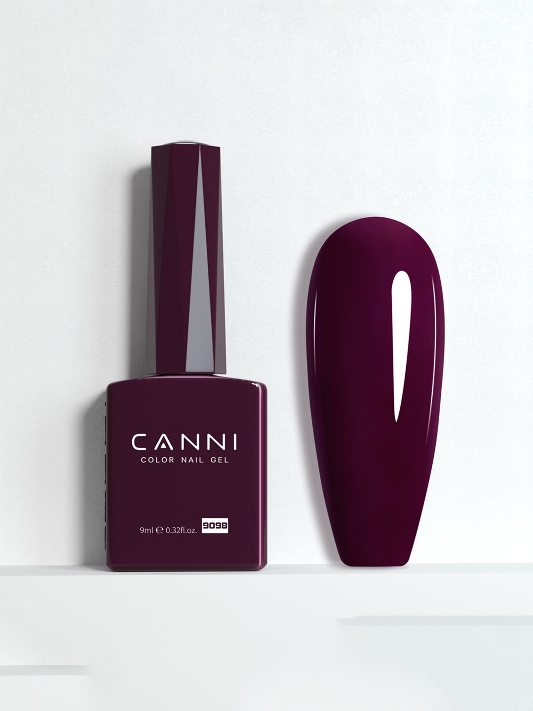 

CANNI Color Nail Gel UV LED Long Lasting Nail Polish 9ml - Shade 9098, Maroon