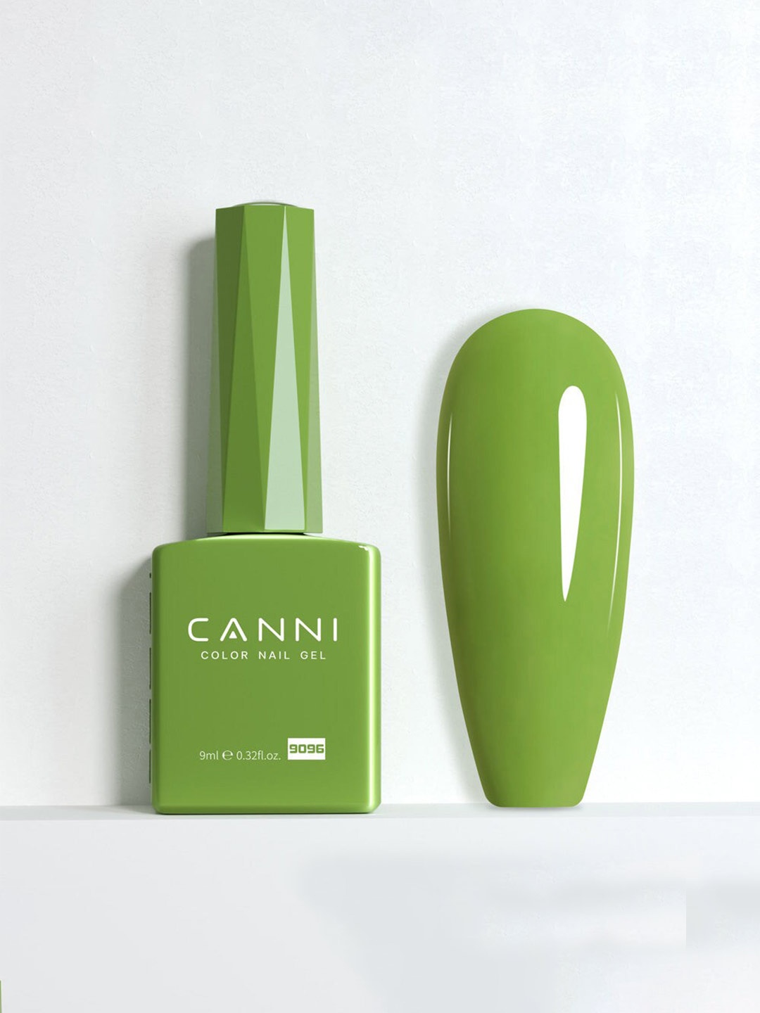 

CANNI Color Nail Gel UV LED Long Lasting Nail Polish 9ml - Shade 9096, Green