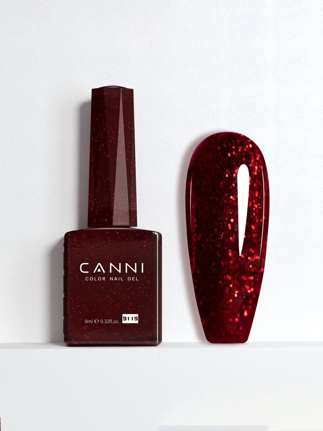 

CANNI Color Nail Gel UV LED Long Lasting Nail Polish 9ml - Shade 9119, Maroon