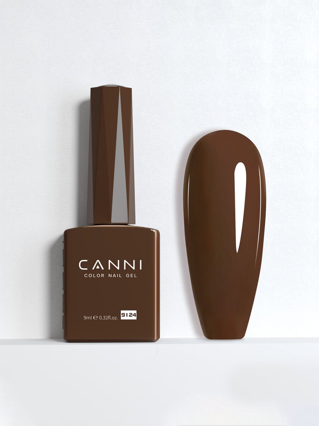 

CANNI Color Nail Gel UV LED Long Lasting Nail Polish 9ml - Shade 9124, Brown