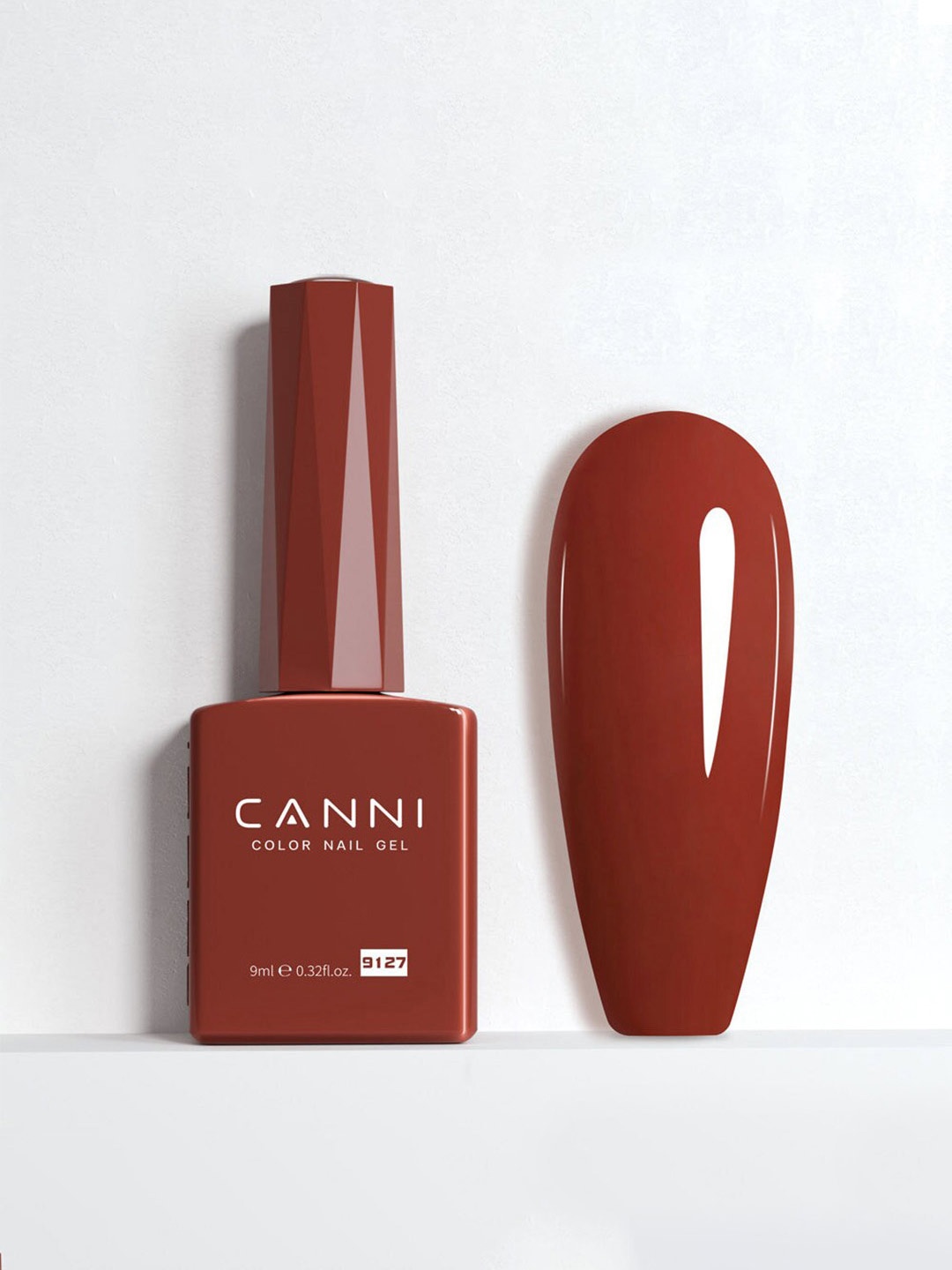

CANNI Color Nail Gel UV LED Long Lasting Nail Polish 9ml - Shade 9127, Brown