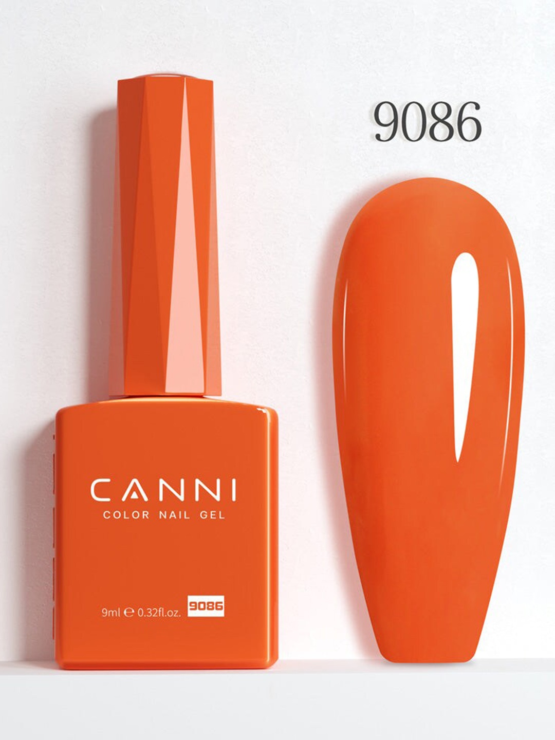 

CANNI Hema Free Long Lasting Soak Off UV LED Gel Nail Polish 9ml - Shade 9086, Orange