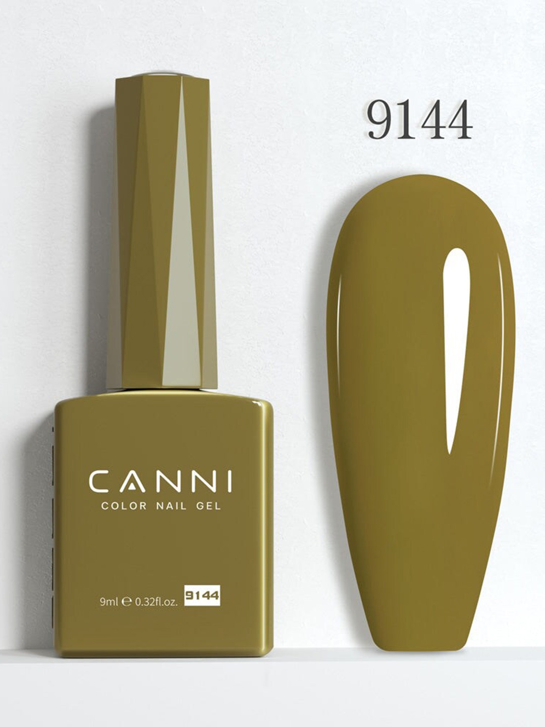 

CANNI Hema Free Long Lasting Soak Off UV LED Gel Nail Polish 9ml - Shade 9144, Olive