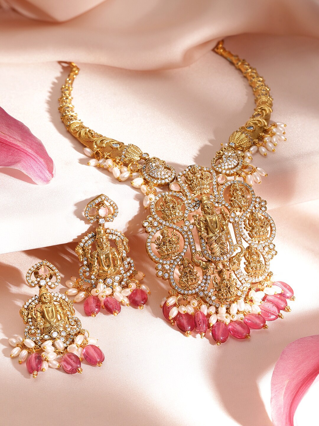 

Rubans 22K Gold-Plated Pearls Beaded Jewellery Set