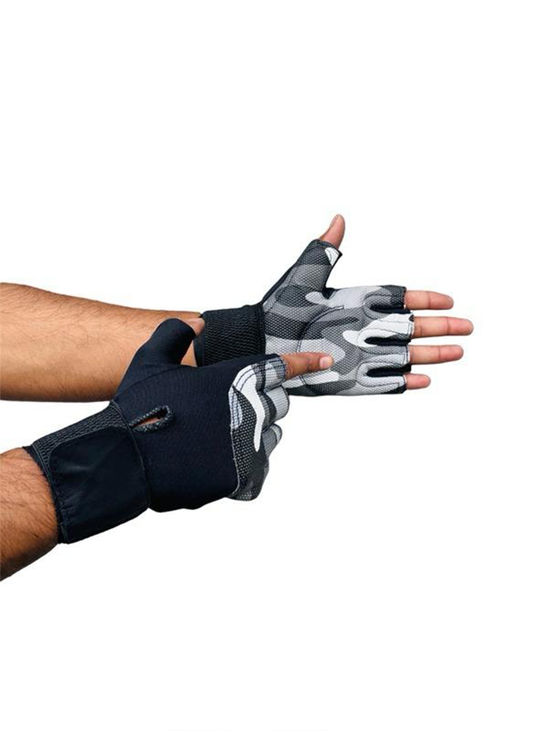 

Body Smith Printed Gym Gloves With Wrist Support, Grey