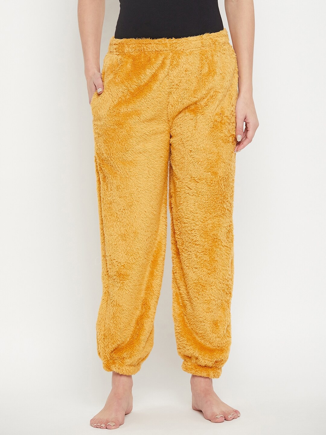 

Camey Women Mid Rise Relaxed-Fit Acrylic Lounge Joggers, Yellow