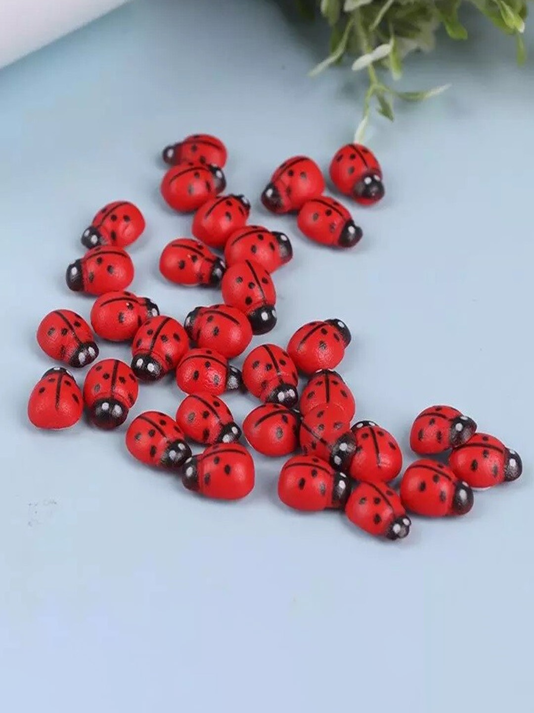 

CHOCOZONE 100 Pcs Beetle Decorative Pots, Red