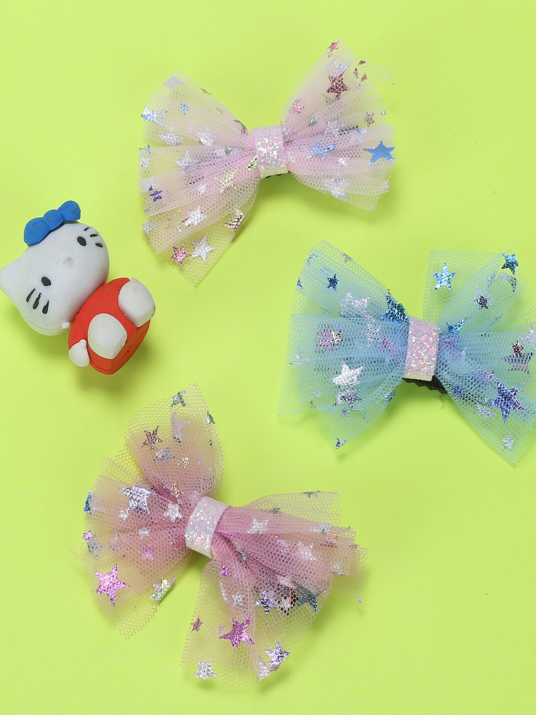 

Jewelz Girls Set of 5 Embellished Bow Alligator Hair Clips, Pink