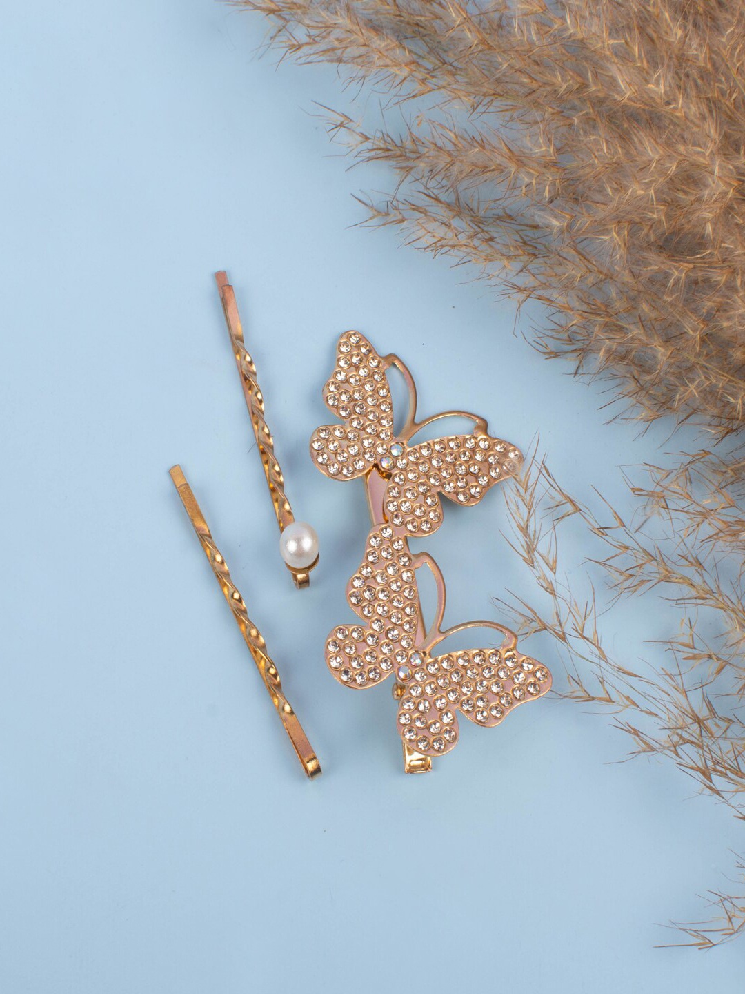 

Jewelz Set Of 9 Embellished Bobby Pins, White