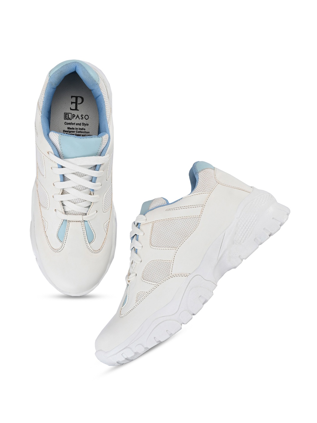 

El Paso Women Round Toe Lightweight Sneakers, White