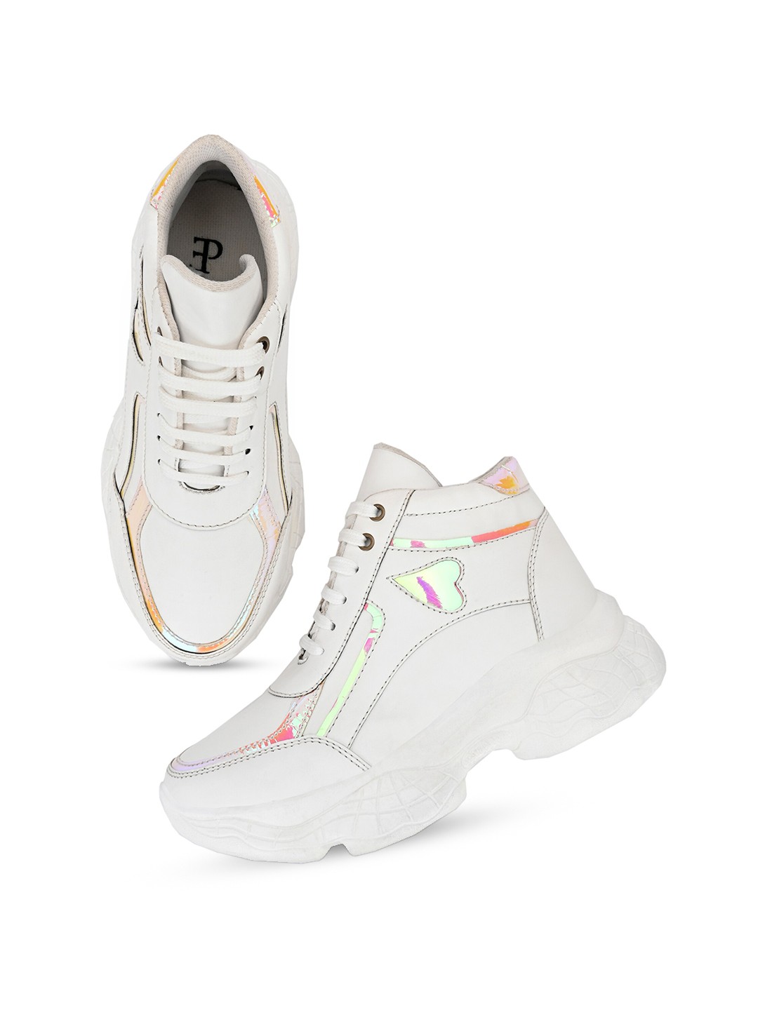 

El Paso Women Round Toe Lightweight Sneakers, White