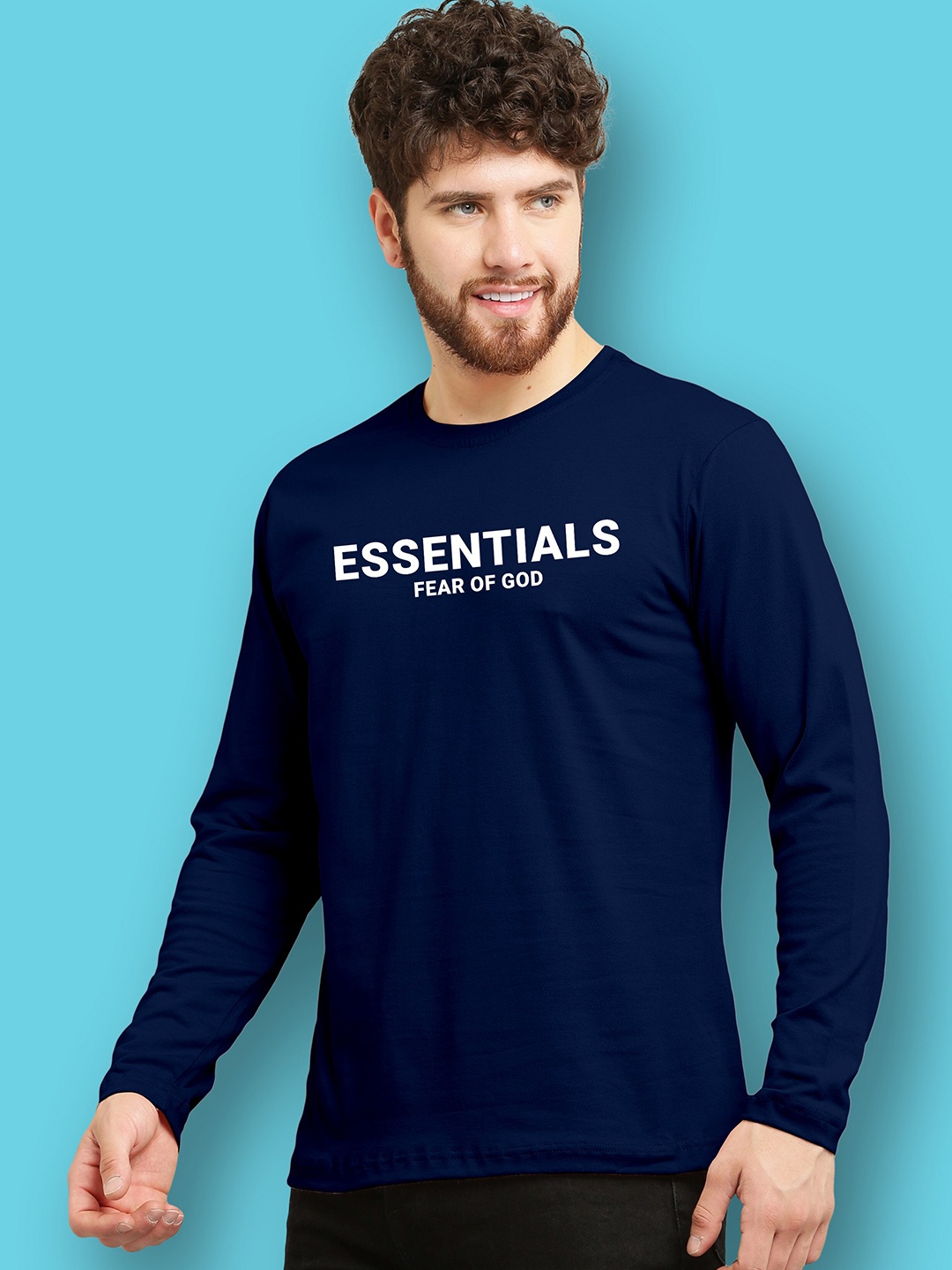 

FTX Typography Printed Cotton T-shirt, Blue