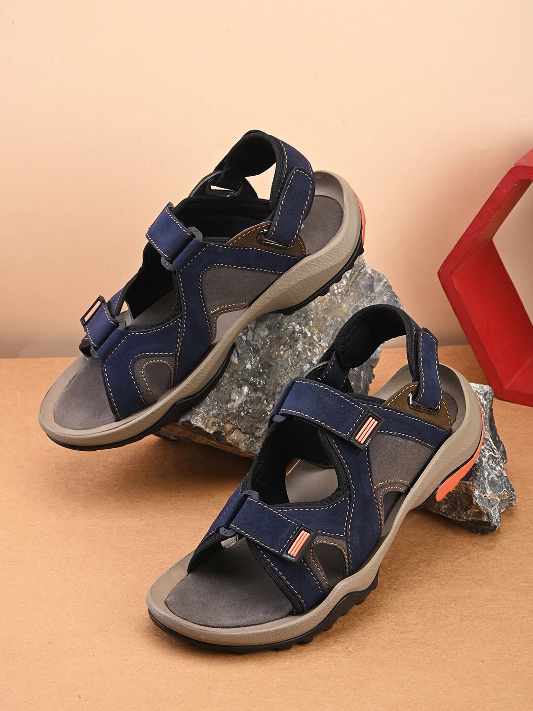 

The Roadster Lifestyle Co. Velcro Comfort Sandals, Blue