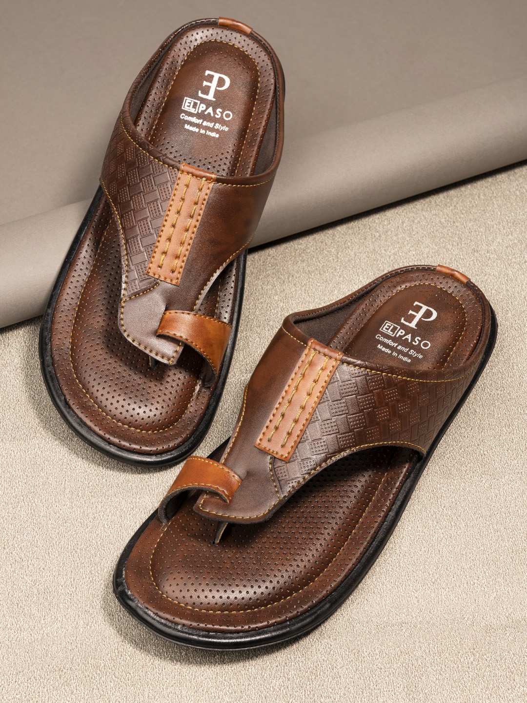 

El Paso Men Slip-On Comfort Sandals, Brown