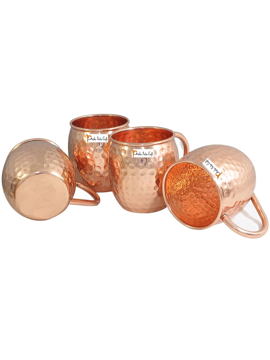 

PRISHA INDIA CRAFT Brown 2 Pcs Copper Mug Set