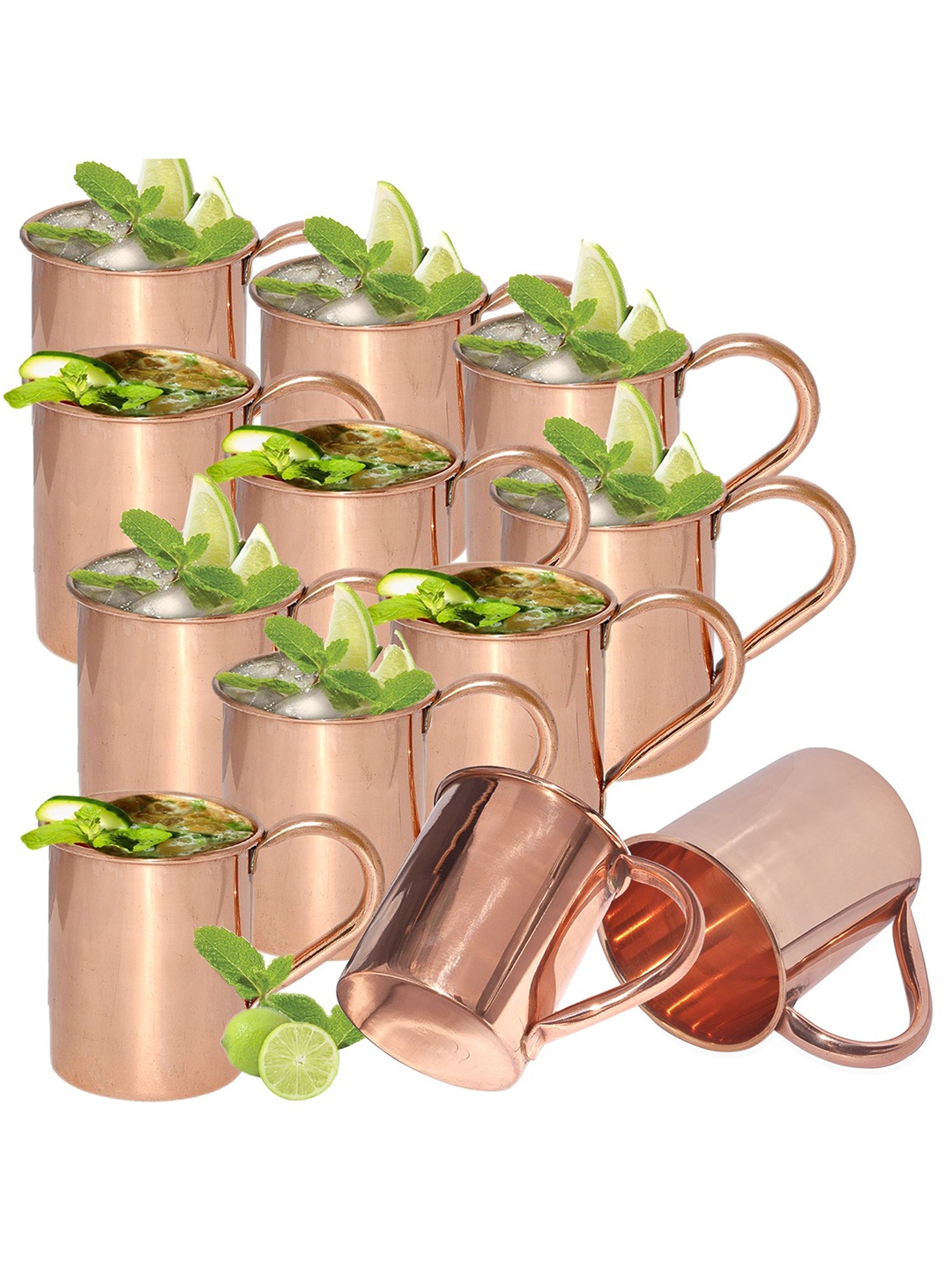 

PRISHA INDIA CRAFT Copper 12 Pcs Mules Mug 500 ml